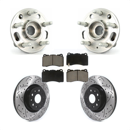Ensemble de roulements de moyeu avant, fente de perçage, Kit de plaquettes de Rotor de frein pour Cadillac CT