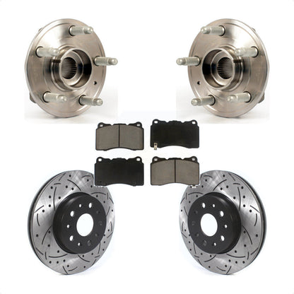 Ensemble de roulements de moyeu avant, fente de perçage, Kit de plaquettes de Rotor de frein pour Cadillac CT
