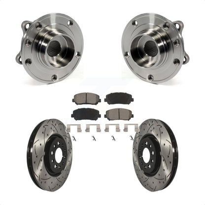 Kit de plaquettes de Rotor de frein, ensemble de roulements de moyeu avant, fente de perçage, pour Chrysler 20
