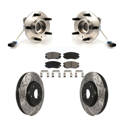 Ensemble de roulements de moyeu avant, fente de perçage, Kit de plaquettes de Rotor de frein pour Buick Allur 2010