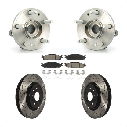 Ensemble de roulements de moyeu avant, fente de perçage, Kit de plaquettes de Rotor de frein pour Ford Explore