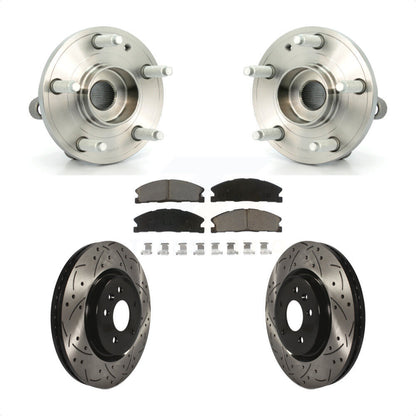 Kit de plaquettes de Rotor de frein à fente percée, roulement de moyeu avant pour Ford Explorer Spor 2013