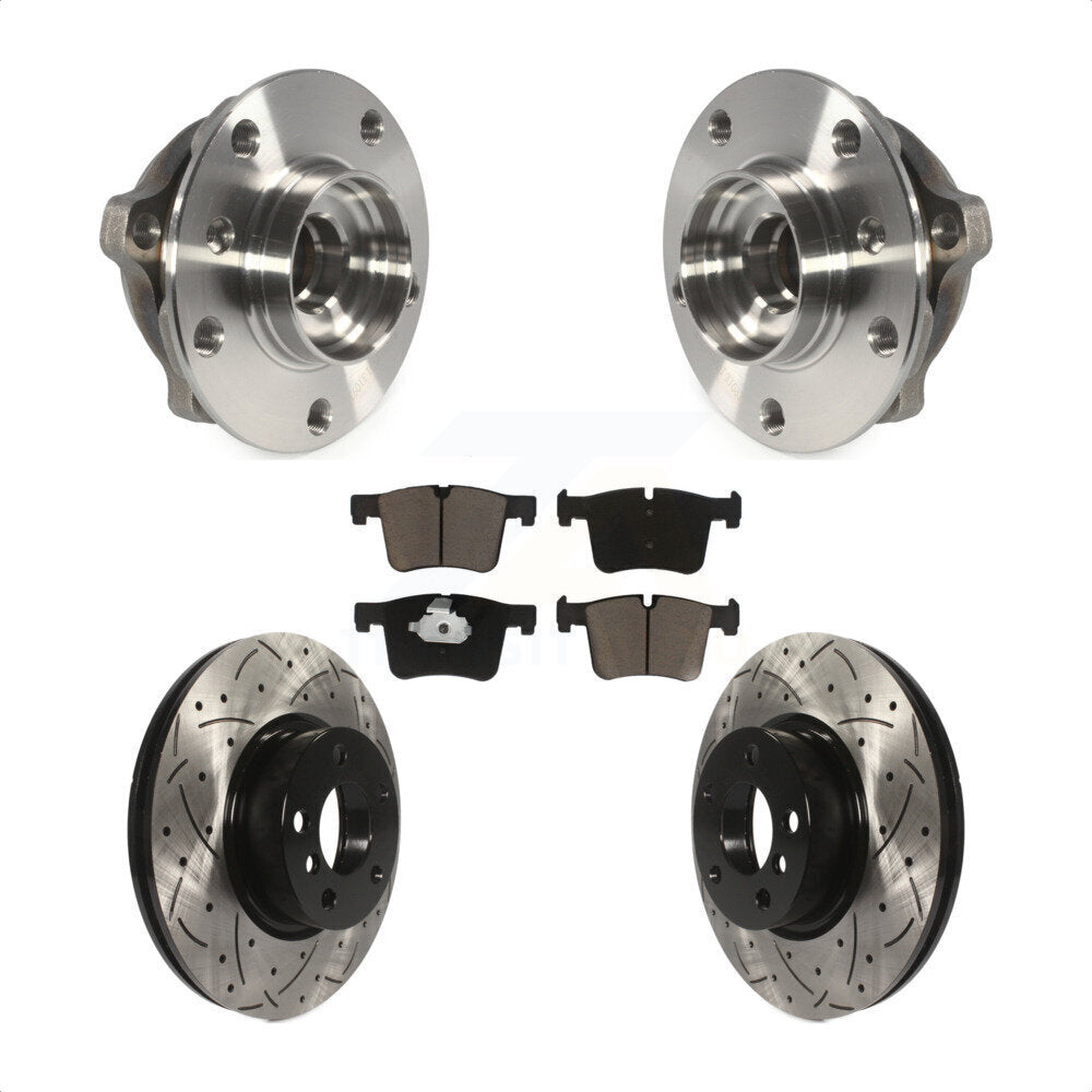 Ensemble de roulement de moyeu avant, Kit de plaquettes de Rotor de frein à fente percée pour BMW X3 X