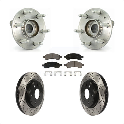 Kit de plaquettes de Rotor de frein, roulement de moyeu avant, fente percée, pour GMC Acadia Buick Enclav