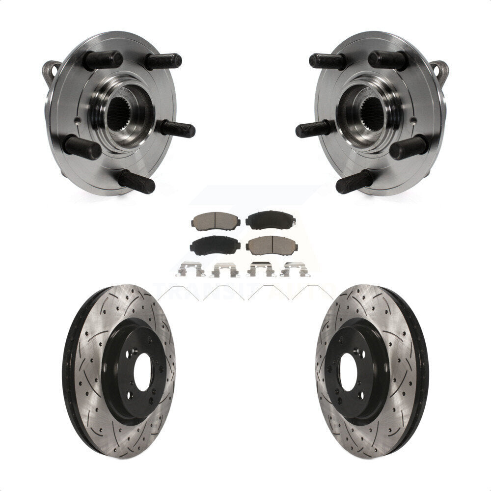Kit de rotor et de plaquettes de frein à fente percée, roulement de moyeu avant, pour Honda Odysse 2011 – 2014