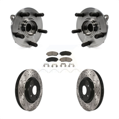 Kit de rotor et de plaquettes de frein à fente percée, roulement de moyeu avant, pour Honda Odysse 2011 – 2014