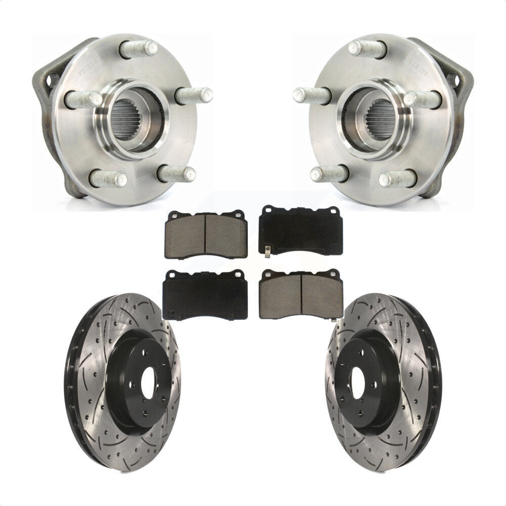 Kit de plaquettes de Rotor de frein, roulement de moyeu avant, fente de perçage, pour Subaru WRX Limited Bas 14