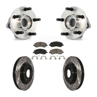 Kit de plaquettes de Rotor de frein, roulement de moyeu avant, fente de perçage, pour Chrysler 200 Dodge Avenge