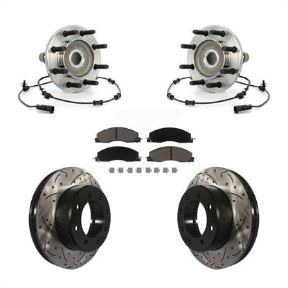 Kit de Rotor et de plaquettes de frein à fente percée, roulement de moyeu avant, pour Dodge Ram 2500 3500 4W