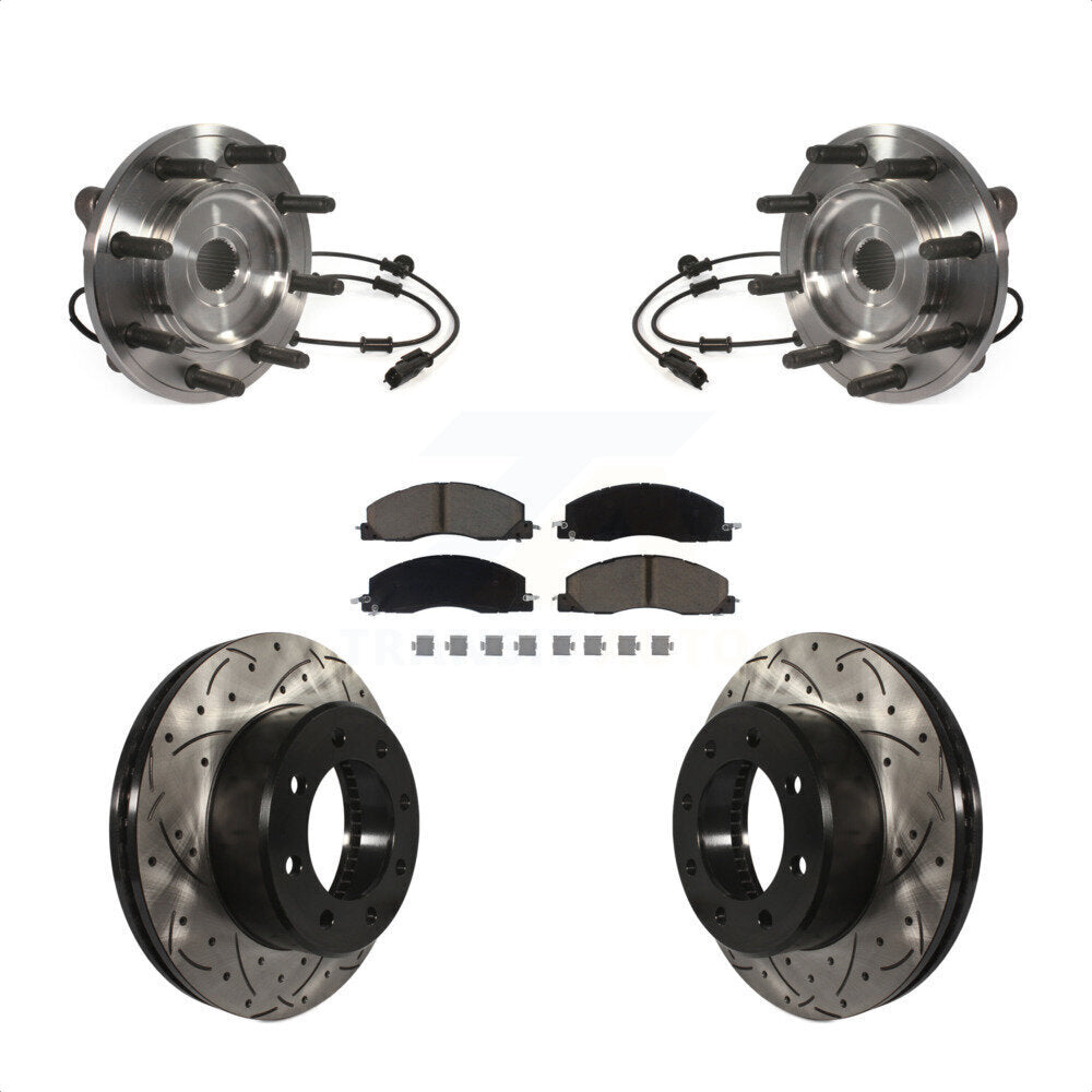 Ensemble de roulement de moyeu avant, fente de perçage, Kit de plaquettes de Rotor de frein pour Ram 3500 250