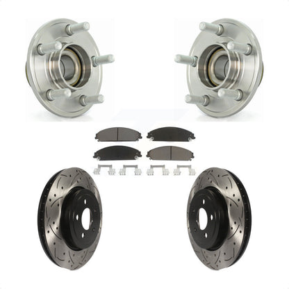 Kit de plaquettes de Rotor de frein, roulement de moyeu avant, fente de perçage, pour Dodge Chrysler 300 Charge
