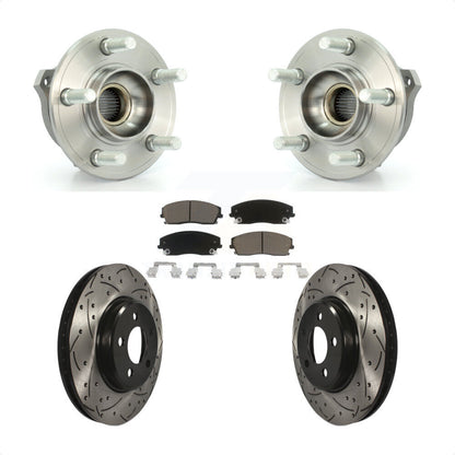 Kit de plaquettes de Rotor de frein, roulement de moyeu avant, fente de perçage, pour Dodge Charger Chrysler 30