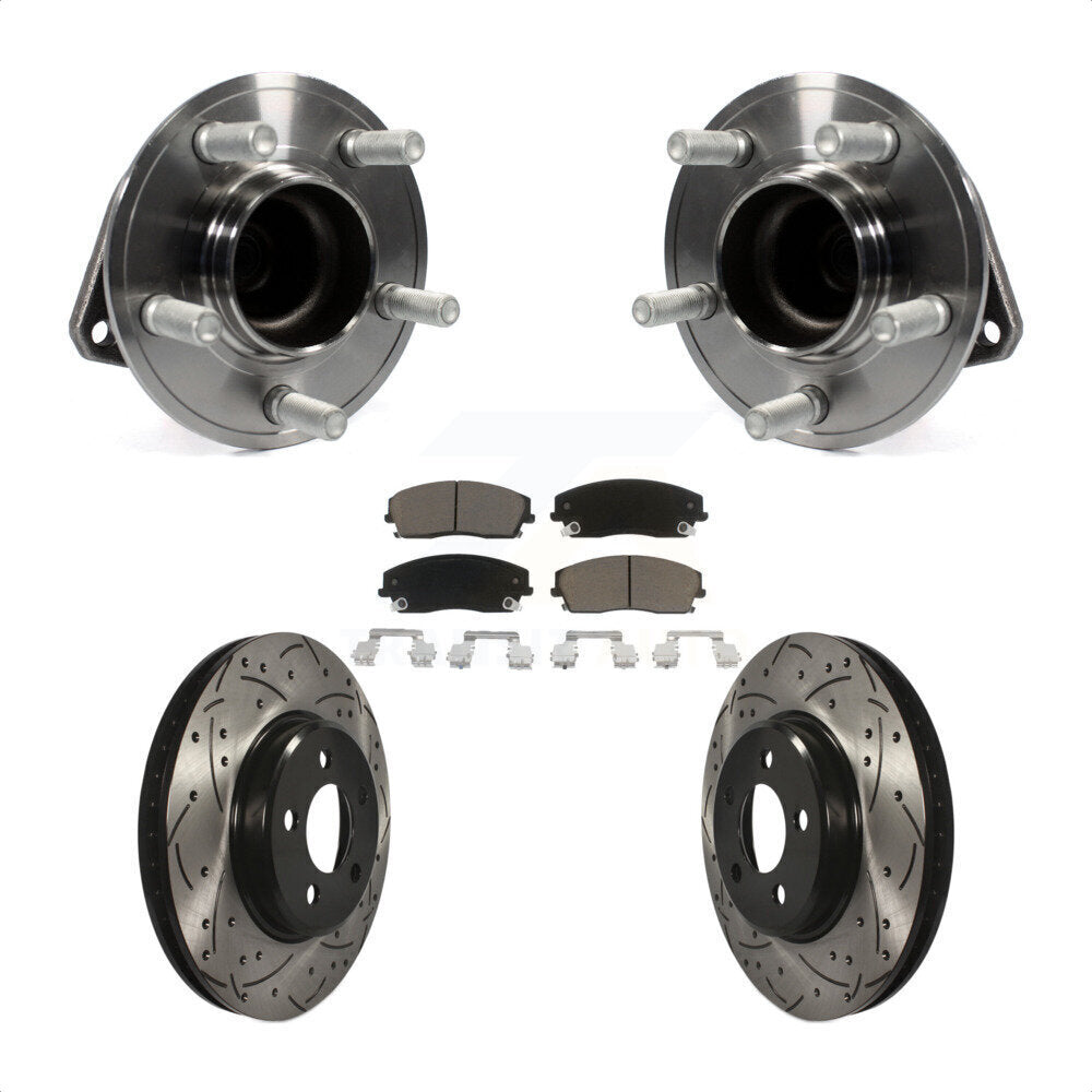 Kit de plaquettes de Rotor de frein, roulement de moyeu avant, fente de perçage, pour Dodge Charger Chrysler 30