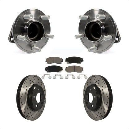 Kit de plaquettes de Rotor de frein, roulement de moyeu avant, fente de perçage, pour Dodge Charger Chrysler 30