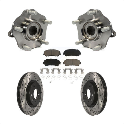 Kit de plaquettes de Rotor de frein, roulement de moyeu avant, fente de perçage, pour Nissan Rogue Sport Qashqa