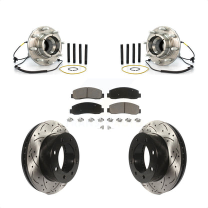 Kit de plaquettes de Rotor de frein, roulement de moyeu avant, fente de perçage, pour Ford F-250 Super Dut