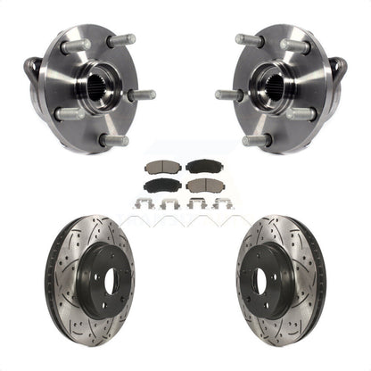 Kit de plaquettes de Rotor de frein à fente percée, roulement de moyeu avant pour Subaru Legacy 2.5 16-19