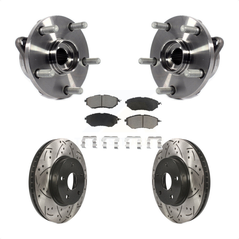 Kit de rotor et de plaquettes de frein à fente percée, roulement de moyeu avant, pour Subaru Legacy 2015 2.5