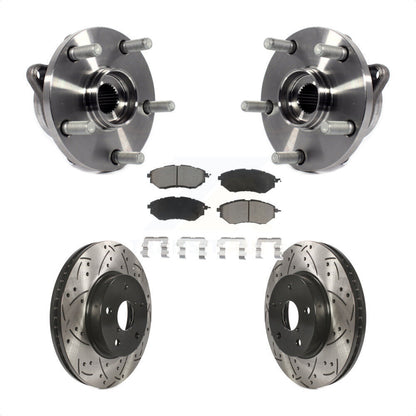 Kit de rotor et de plaquettes de frein à fente percée, roulement de moyeu avant, pour Subaru Legacy 2015 2.5