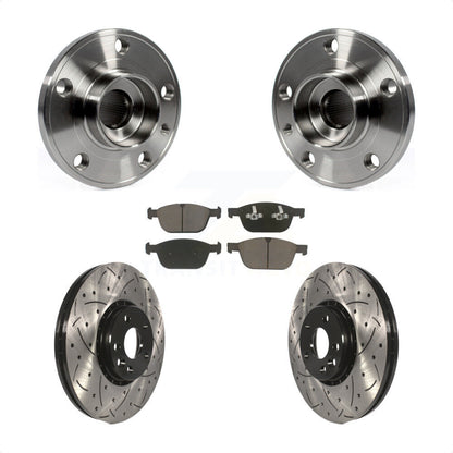 Kit de plaquettes de Rotor de frein, roulement de moyeu avant, fente de perçage revêtue, pour Volvo XC6 2010 – 2015