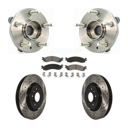 Kit de plaquettes de Rotor de frein, roulement de moyeu avant, fente percée, pour Ford Taurus SH 2010 – 2012