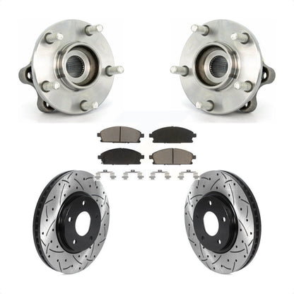Kit de plaquettes de Rotor de frein, roulement de moyeu avant, fente de perçage, pour Nissan Ques 2004 – 2009