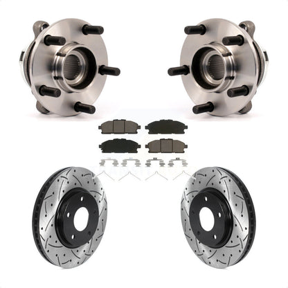 Kit de plaquettes de Rotor de frein, roulement de moyeu avant, fente de perçage, pour Nissan Ques 2011 – 2017