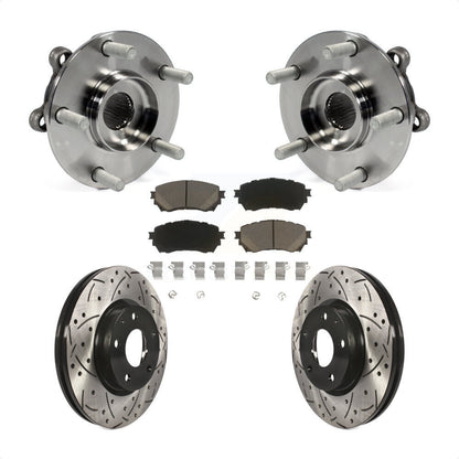 Kit de rotor et de plaquettes de frein à fente percée, ensemble de roulement de moyeu avant pour Mazda