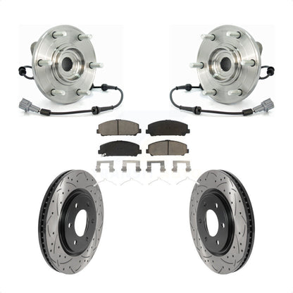 Kit de plaquettes de Rotor de frein, roulement de moyeu avant, fente percée, pour Nissan TITAN Armada QX5