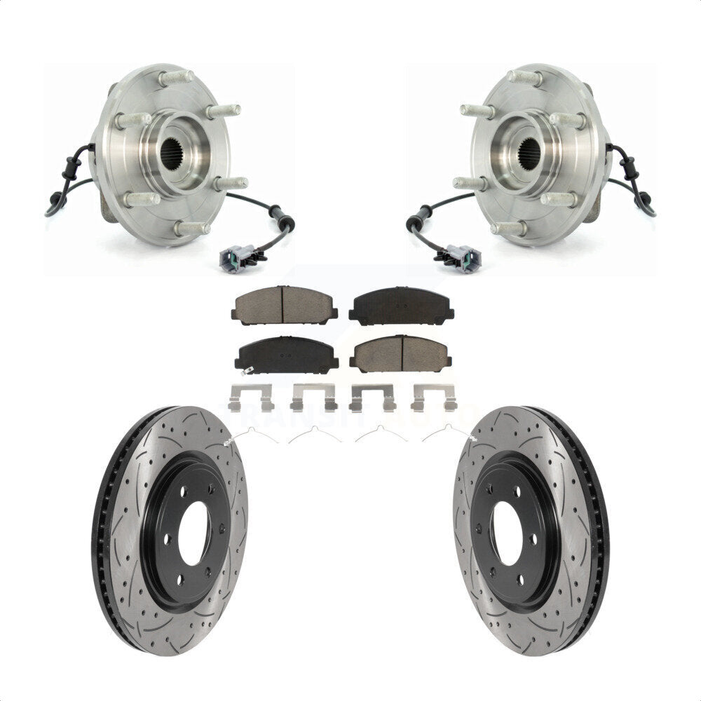 Kit de plaquettes de Rotor de frein, roulement de moyeu avant, fente de perçage, pour 07 INFINITI QX56 à partir de 04