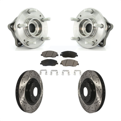 Kit de plaquettes de Rotor de frein, roulement de moyeu avant, fente percée, pour Hyundai Santa Fe XL 3.3