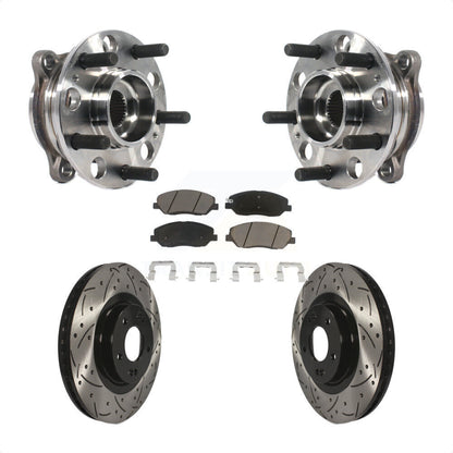 Kit de plaquettes de Rotor de frein, roulement de moyeu avant, fente percée, pour Hyundai Santa Fe XL 3.3