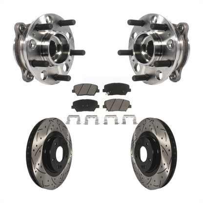 Kit de plaquettes de Rotor de frein, roulement de moyeu avant, fente de perçage, pour Hyundai Santa Fe Spor