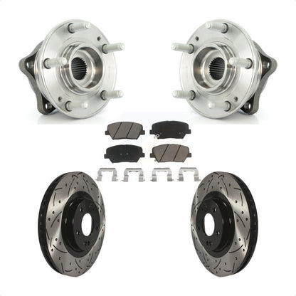 Kit de plaquettes de Rotor de frein, roulement de moyeu avant, fente de perçage, pour Hyundai Santa Fe Sport Ki