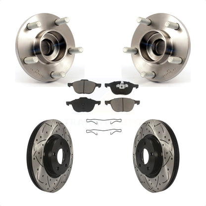Kit de plaquettes de Rotor de frein, roulement de moyeu avant, fente de perçage, pour Volvo S40 C30 V50 C7