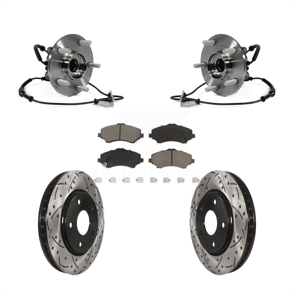 Kit de plaquettes de Rotor de frein, fente de perçage de roulement avant, pour Dodge Grand Caravan Chrysler