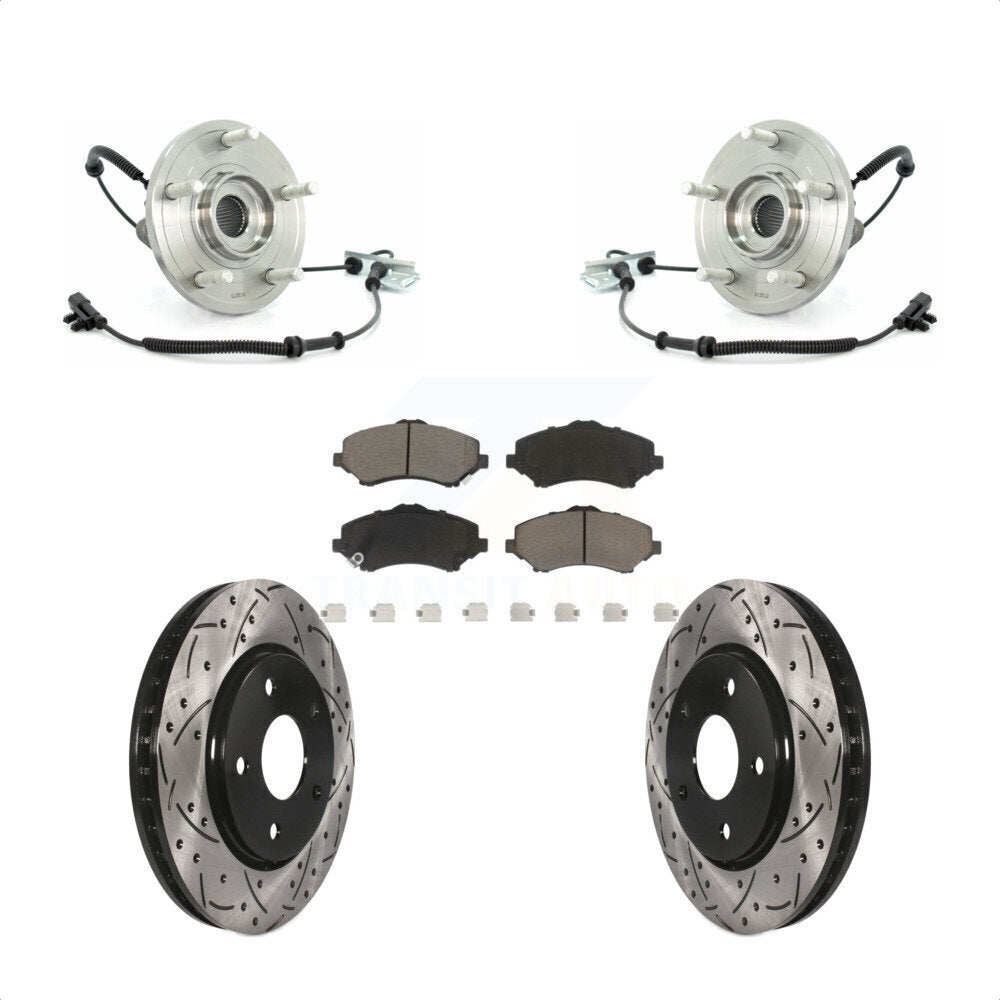 Kit de plaquettes de Rotor de frein, fente de perçage de roulement avant, pour Dodge Grand Caravan Chrysler