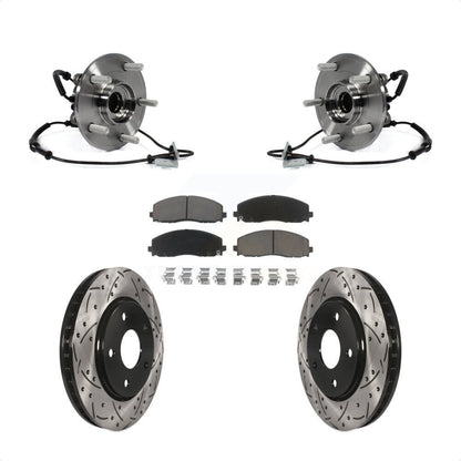 Kit de plaquettes de Rotor de frein à fente percée, ensemble de roulements avant pour Dodge Grand Carava