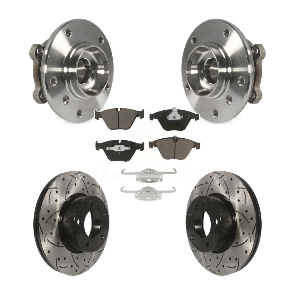 Kit de plaquettes de Rotor de frein, roulement de moyeu avant, fente percée, pour BMW X1 xDrive28i avec AW