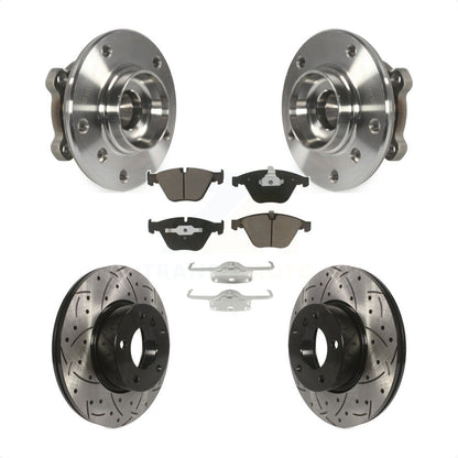 Kit de plaquettes de Rotor de frein, roulement de moyeu avant, fente percée, pour BMW X1 xDrive28i avec AW