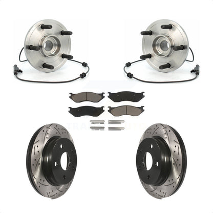 Kit de rotor et de plaquettes de frein à fente percée, roulement de moyeu avant pour Dodge Durang 2004 – 2005