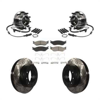 Kit de plaquettes de Rotor de frein, roulement de moyeu avant, fente de perçage, pour Ford F-550 Super Duty 4 X