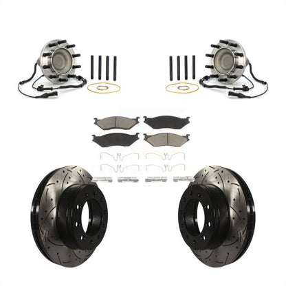 Kit de plaquettes de Rotor de frein, roulement de moyeu avant, fente de perçage, pour Ford F-550 Super Duty F-45