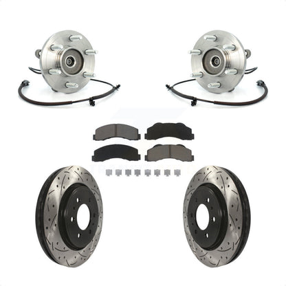 Kit de plaquettes de Rotor de frein, roulement de moyeu avant, fente de perçage, pour Ford F-150 Expeditio