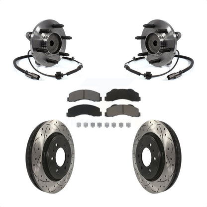 Kit de plaquettes de Rotor de frein, roulement de moyeu avant, fente percée, pour Ford F-150 Expedition RW