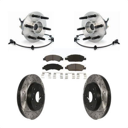 Kit de Rotor et de plaquettes de frein à fente percée, roulement de moyeu avant, pour Chevrolet GMC Silverad