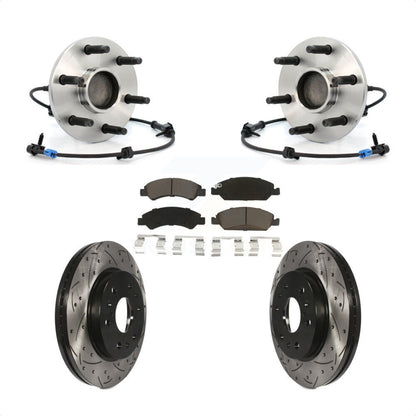 Kit de Rotor et de plaquettes de frein à fente percée, roulement de moyeu avant, pour Chevrolet GMC Silverad
