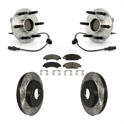 Kit de plaquettes de Rotor de frein, roulement de moyeu avant, fente de perçage, pour Chevrolet Avalanche GMC X
