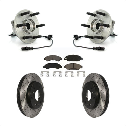 Kit de plaquettes de Rotor de frein, roulement de moyeu avant, fente de perçage, pour Chevrolet Avalanche GMC X