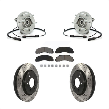Kit de plaquettes de Rotor de frein, roulement de moyeu avant, fente de perçage, pour Ford Expedition Lincoln 4W